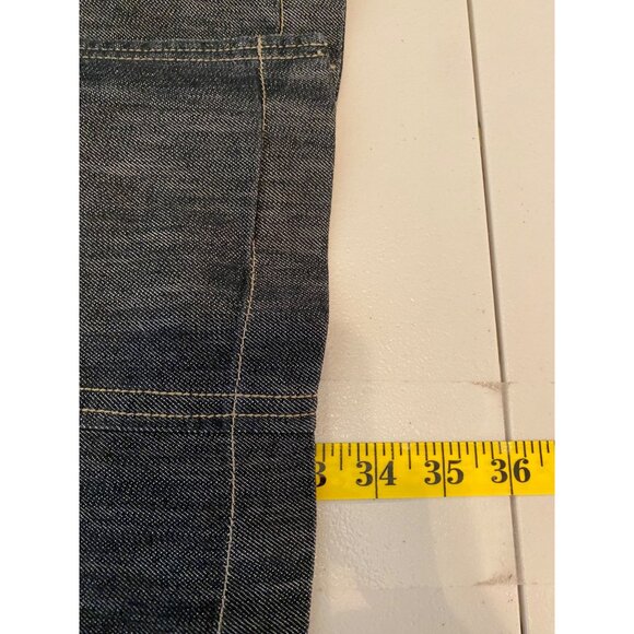 Baccini WoDenim Midi Dark Denim Jacket Button Details & Pleated Back Large - Picture 6 of 10